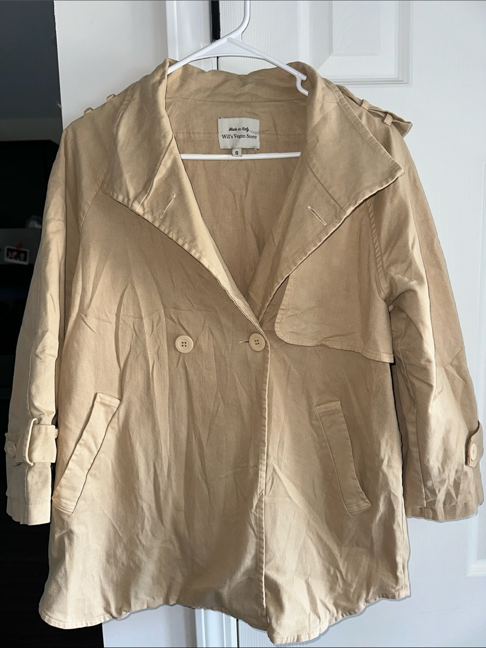 Will’s Vegan StoreLight Tan Trench Coat